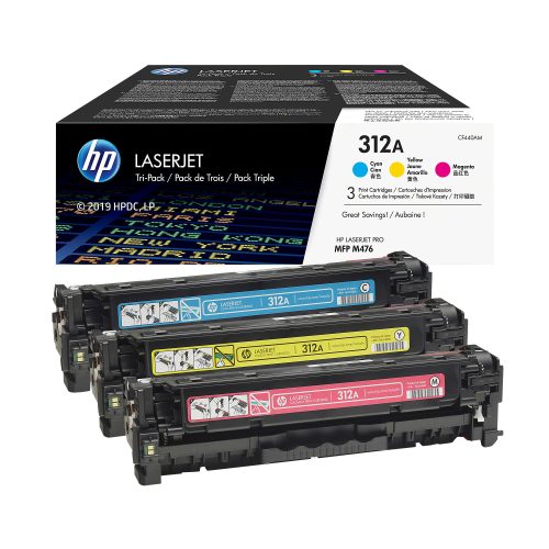 HP, HP Toner Tri-Pack 312A CMY CF440AM Color LJ Pro M476 2700 S.