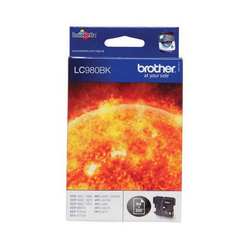 Brother, BROTHER Tintenpatrone schwarz LC-980BK DCP-165C 300 Seiten