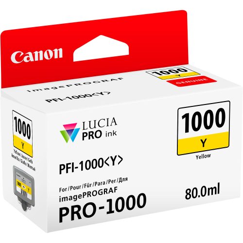 Canon, Canon -  Tintenpatrone gelb PFI-1000 iPF PRO-1000 80ml, One Size