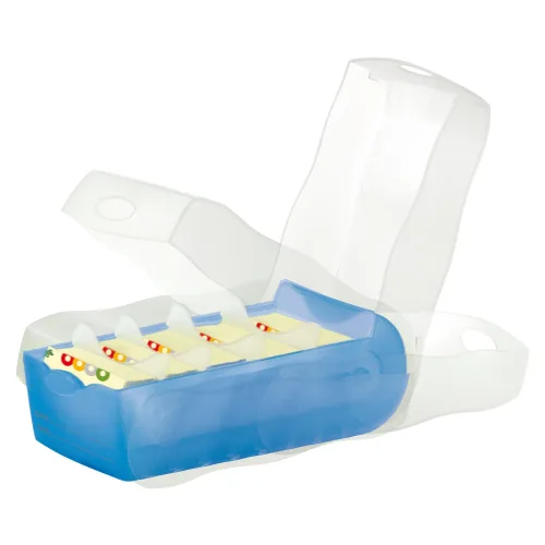 HAN, HAN Karteibox Croco 977-643 A7 blau trans. 100 Karten