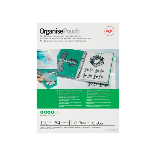 GBC, GBC Laminiertasche A4+ 3743156 glanz, 125my 100 Stk