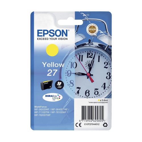Epson Tinte T2704, 27 Original Gelb C13T27044012