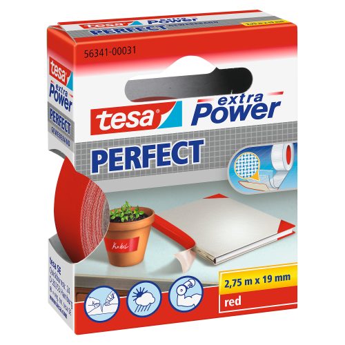 tesa, TESA Extra Power Perfect 2.75mx19mm 563410003 Gewebeband. rot