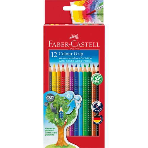 Faber-Castell, FABER-CASTELL Farbstifte Colour GRIP 112412 12 Farben