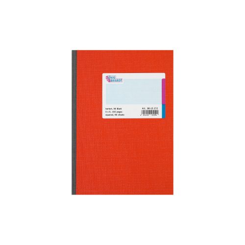 König & Ebhardt Geschäftsbuch DIN A5 Kariert 70 g/m² Rot 96 Blatt