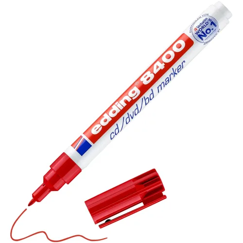 edding, EDDING CD-Marker 8400 0,5-1mm 8400-2 rot