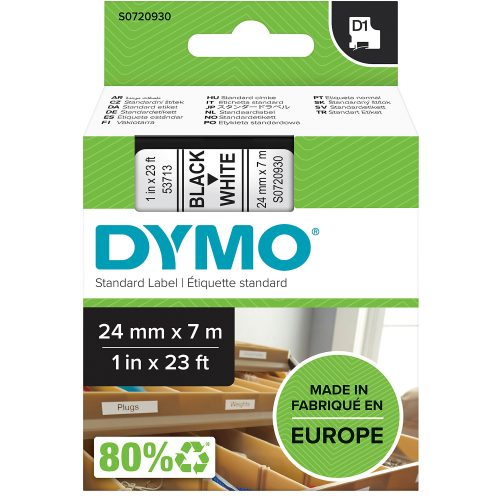DYMO, DYMO Schriftband D1 schwarz/weiss S0720930 24mm/7m