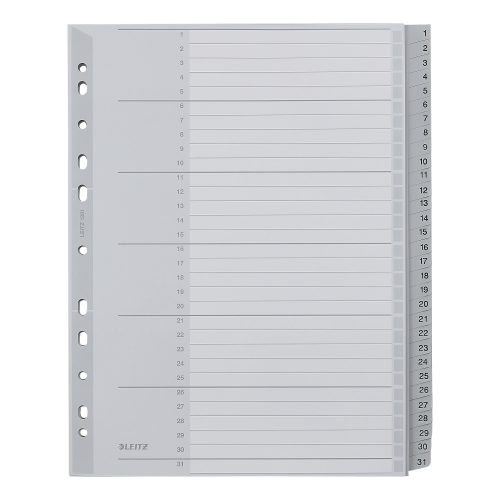 Leitz, LEITZ Register PP A4 12810000 1-31 grau