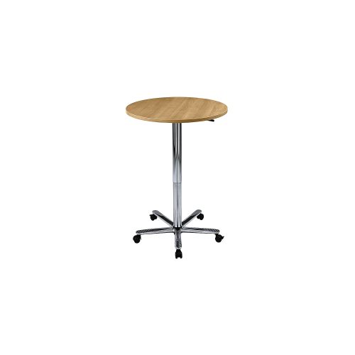 Hammerbacher Säulentisch Buche, Silber 800 x 1.140 x 720 - 1.140 mm
