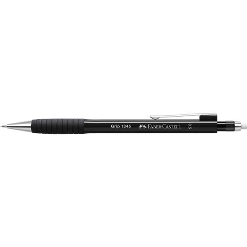 Faber-Castell, FABER-CASTELL Druckbleistift GRIP 1345 134599 schwarz, mit Radierer 0.5mm