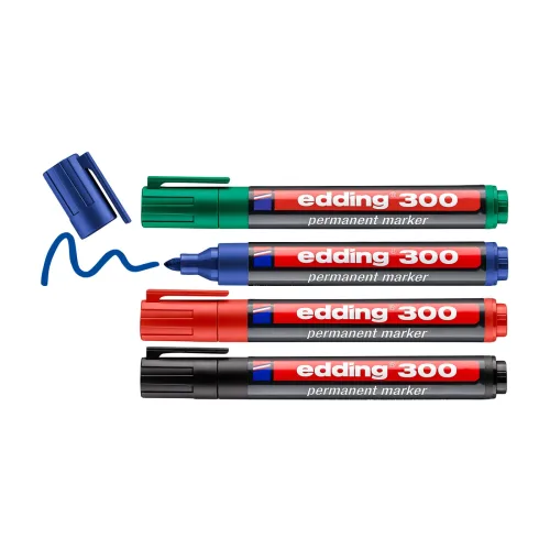edding, EDDING Permanentmarker 300 553 ass., 4 St&uuml;ck