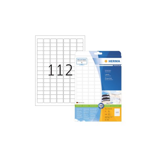 HERMA, HERMA Etiketten PREMIUM 25.4x16.9mm 4334 weiss,perm. 2800 St./25 Bl.
