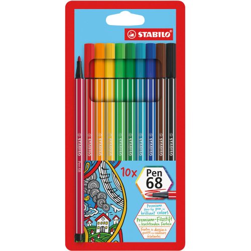 STABILO, STABILO Fasermaler Pen 68 1mm 68/10 10 Farben ass.