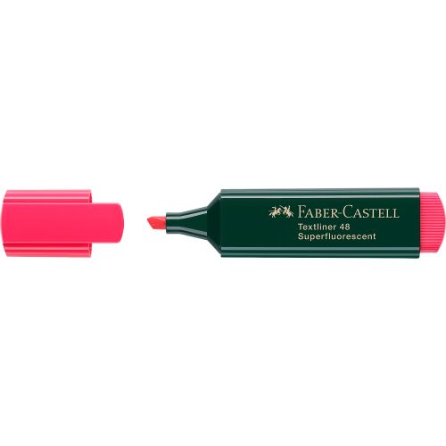 Faber-Castell, FABER-CASTELL TEXTLINER 48 1-5mm 154821 rot