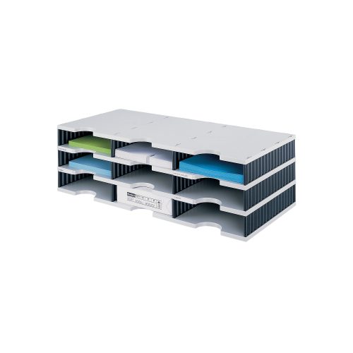Styro Sortiersystem Grundeinheit Styrodoc® DIN C4 Grau, Schwarz 72,3 x 33,1 x 22,3 cm