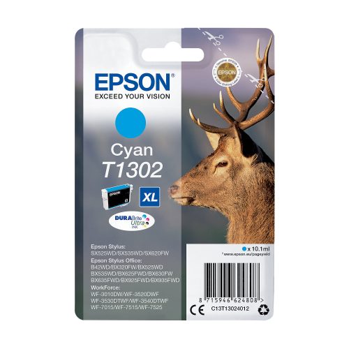 Epson, EPSON Tintenpatrone cyan T130240 Stylus SX525WD 10.1ml