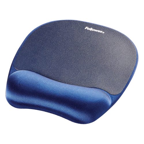 Fellowes Handgelenkauflage mit Mauspad Memory Foam Blau