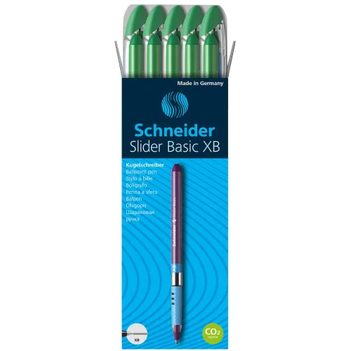 Schneider, SCHNEIDER Kugelschr.Slider Basic 0.7mm 151204 gr&uuml;n