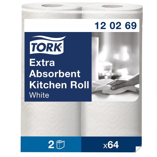 Tork, TORK K&uuml;chenrolle 473488 weiss, 2-lagig 2 St&uuml;ck