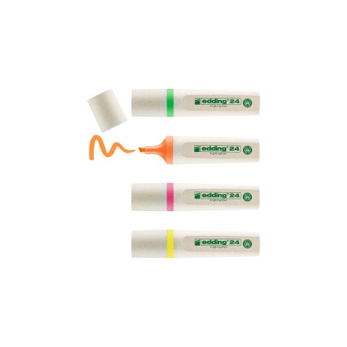 edding, EDDING EcoLine Textmarker 24 2-5mm 24-E4 4-farbig