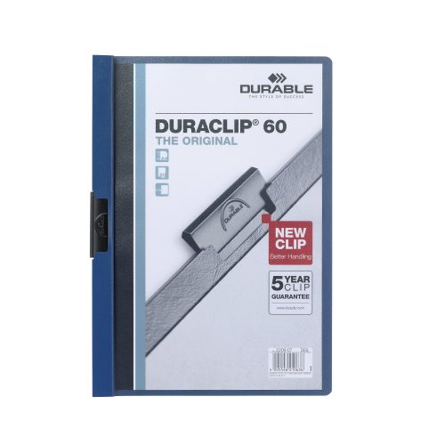 DURABLE, DURABLE Klemmhefter DURACLIP 60 2209/28 f&uuml;r 60 Blatt A4 nachtblau