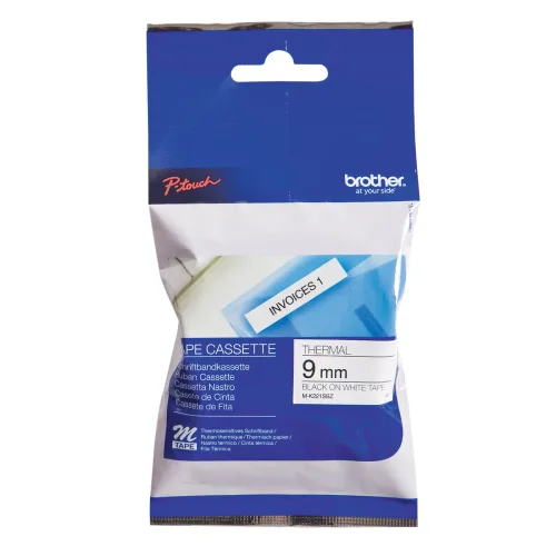 PTOUCH, PTOUCH Band, nicht lam. schwarz/weiss M-K221BZ zu PT-65/75/85/110 8m x 9 mm