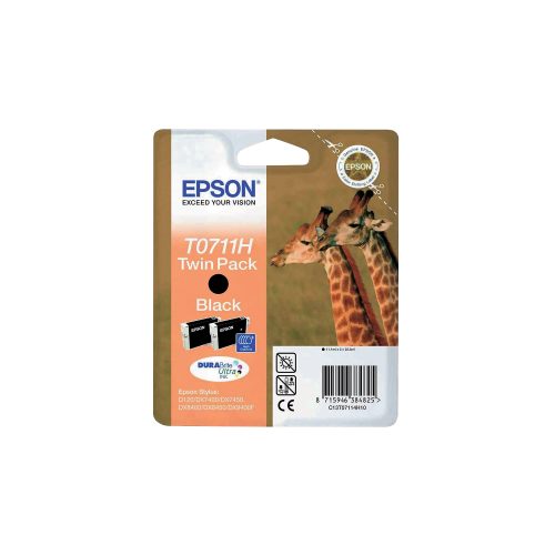 Epson, EPSON Tintenpatrone HY schwarz T071140H10 Stylus D120 2 St&uuml;ck