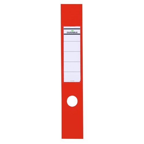 DURABLE ORDOFIX Selbstklebende Ordneretiketten 60 x 390 mm Rot 10 Stück