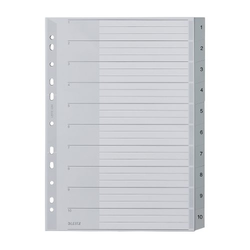 Leitz, LEITZ Register PP A4 12800000 1-10 grau