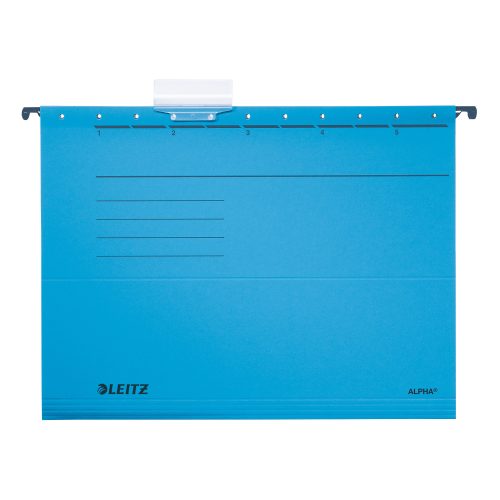 Leitz ALPHA Hängemappen 1985 A4 V-Base 15 mm 275 g/m² Blau 100% Recycelter Pendarec-Karton 5 Stück