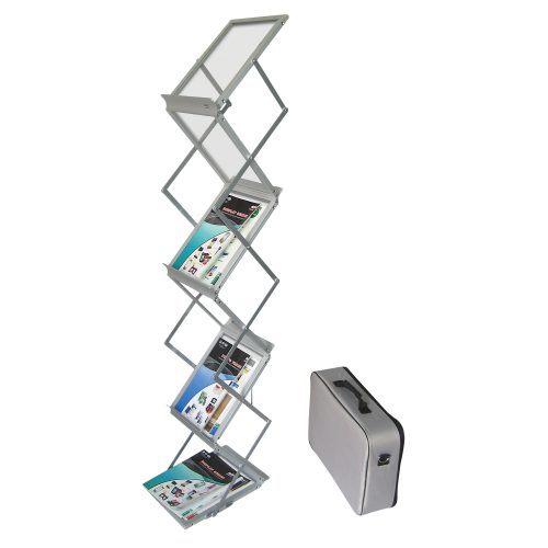 DEFLECTO, DEFLECTO Prospektst&auml;nder A4, hoch 36100 6 F&auml;cher, klappbar