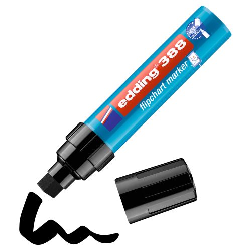 edding 388 Flipchart Marker Extra Breit Keilspitze Schwarz