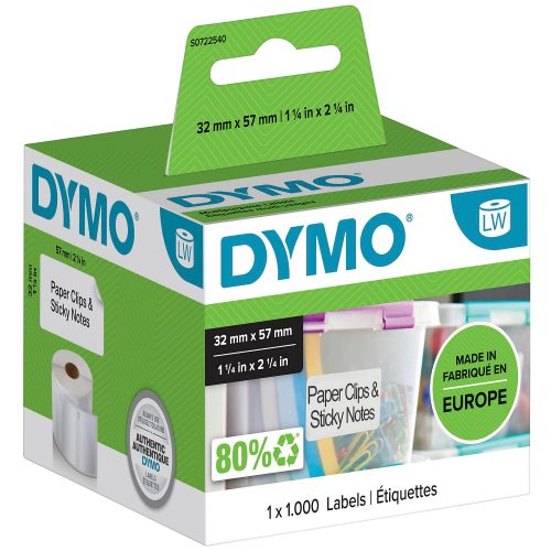 DYMO, DYMO Universal-Etiketten S0722540 non-perm. 57x32mm 1000 St&uuml;ck