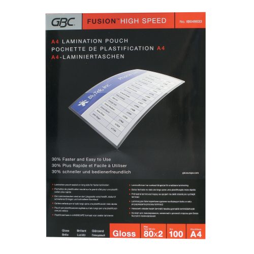 GBC, GBC Laminiertasche A4 IB049033 glanz, 80my 100 Stk