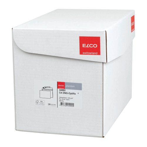Elco, ELCO Couvert Premium o. Fenster C4 34882 120g hochweiss,Kleber 250 Stk.
