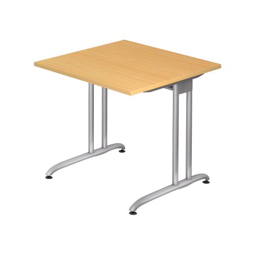Hammerbacher Schreibtisch Buche 800 x 800 x 720 mm mit Aufbauservice
