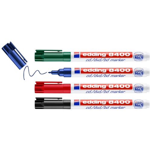 edding, EDDING CD-Marker 8400 0,5-1mm 8400-E4 4er Etui
