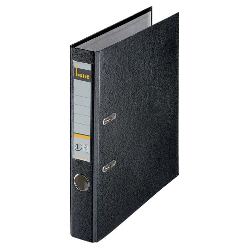 Bene No.1 Power Ordner A4 50 mm Schwarz 2 Ringe 291600 PP (Polypropylen) Glatt Hochformat