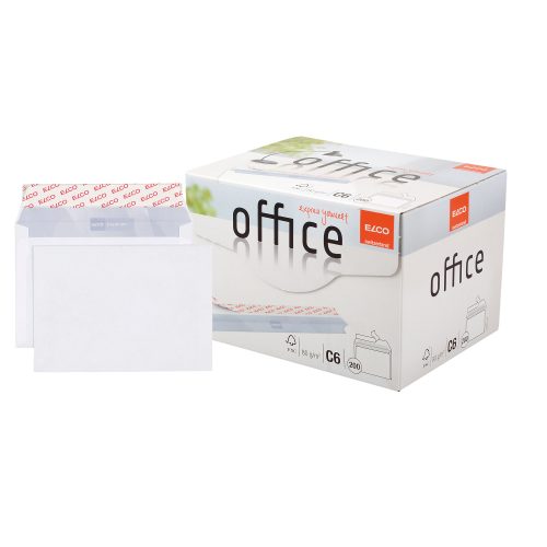 Elco, ELCO Couvert Office ohne Fenster C6 74531.12 80g,hochweiss,Kleber 200 Stk.