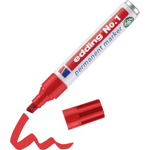 edding, EDDING Permanent Marker No. 1 1-5mm 1-2 rot