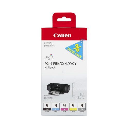 Canon, CANON Multipack Tinte PBK/CMY/GY PGI-9MULTI C PIXMA Pro9500 5 St&uuml;ck