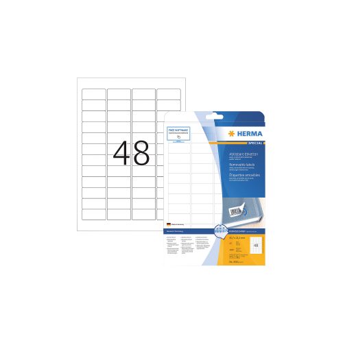 HERMA, HERMA Etiketten Movables 45,7x21,2mm 4346 weiss,non-perm. 1200 St./25 B.