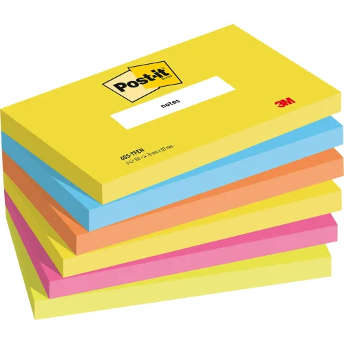 Post-it, POST-IT Haftnotizen Energy 127x76mm 655-TFEN 6-farbig 6x100 Blatt