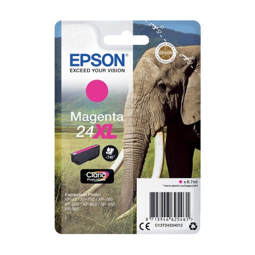 Epson, EPSON Tintenpatrone 24XL magenta T243340 XP 750/850 500 Seiten