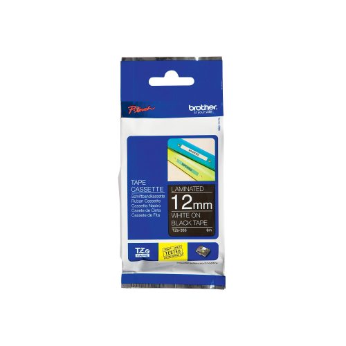 PTOUCH, PTOUCH Band, laminiert weiss/schwarz TZe-335 PT-1280VP 12 mm