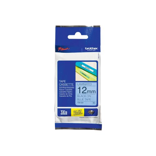 PTOUCH, PTOUCH Band, laminiert schwarz/blau TZe-531 PT-1280VP 12 mm
