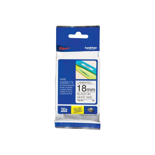 PTOUCH, PTOUCH Band, laminiert schwarz/weiss TZe-241 PT-2450DX 18 mm
