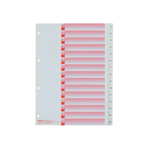 Kolma, KOLMA Register PP weiss A4 18.115.16 1-15