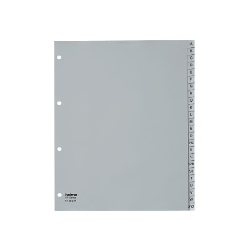 Kolma, KOLMA Register KolmaFlex XL A4 18.424.03 grau, A-Z, 24-teilig, 4-Loch