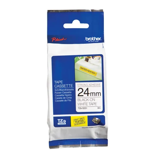 PTOUCH, PTOUCH Band, strong/adh.schwarz/weiss TZe-S251 PT-300 24 mm